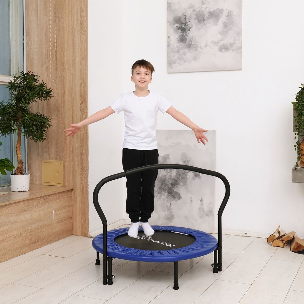 Батут с поручнем DFC JUMPFIT 36&amp;#039;&amp;#039; синий