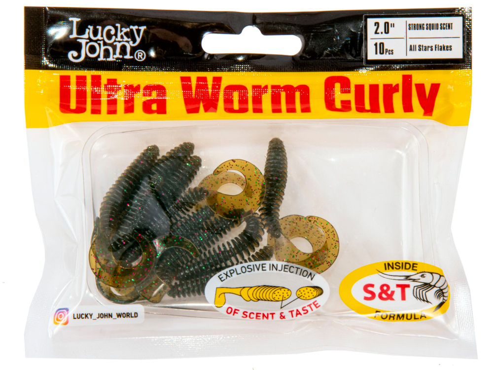 Слаги съедобные LJ Pro Series ULTRAWORM CURLY 2,0in (5 см), цв. PA03, 9 шт.