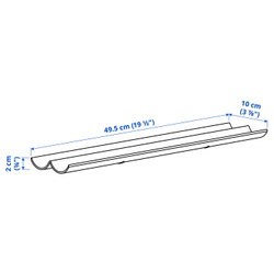IKEA UPPDATERA  (ИКЕА УППДАТЕРА)  -  Вкладыш для специй - белый 10x50 см