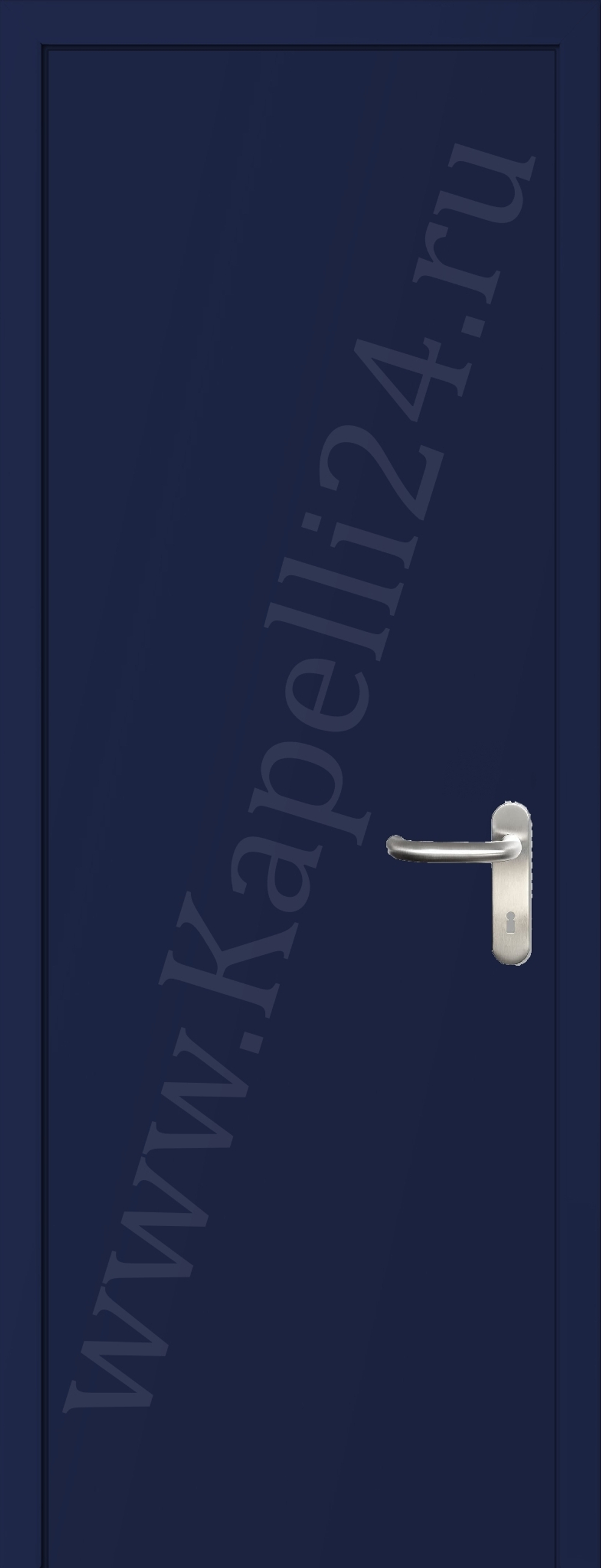 Дверь влагостойкая пластиковая KAPELLI multicolor ДГ RAL 5013 Кобальтово-синий + коробка