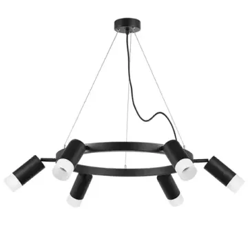 Люстра подвесная с акрилом 6*GU10 LR0163761 черный Rullo Lightstar