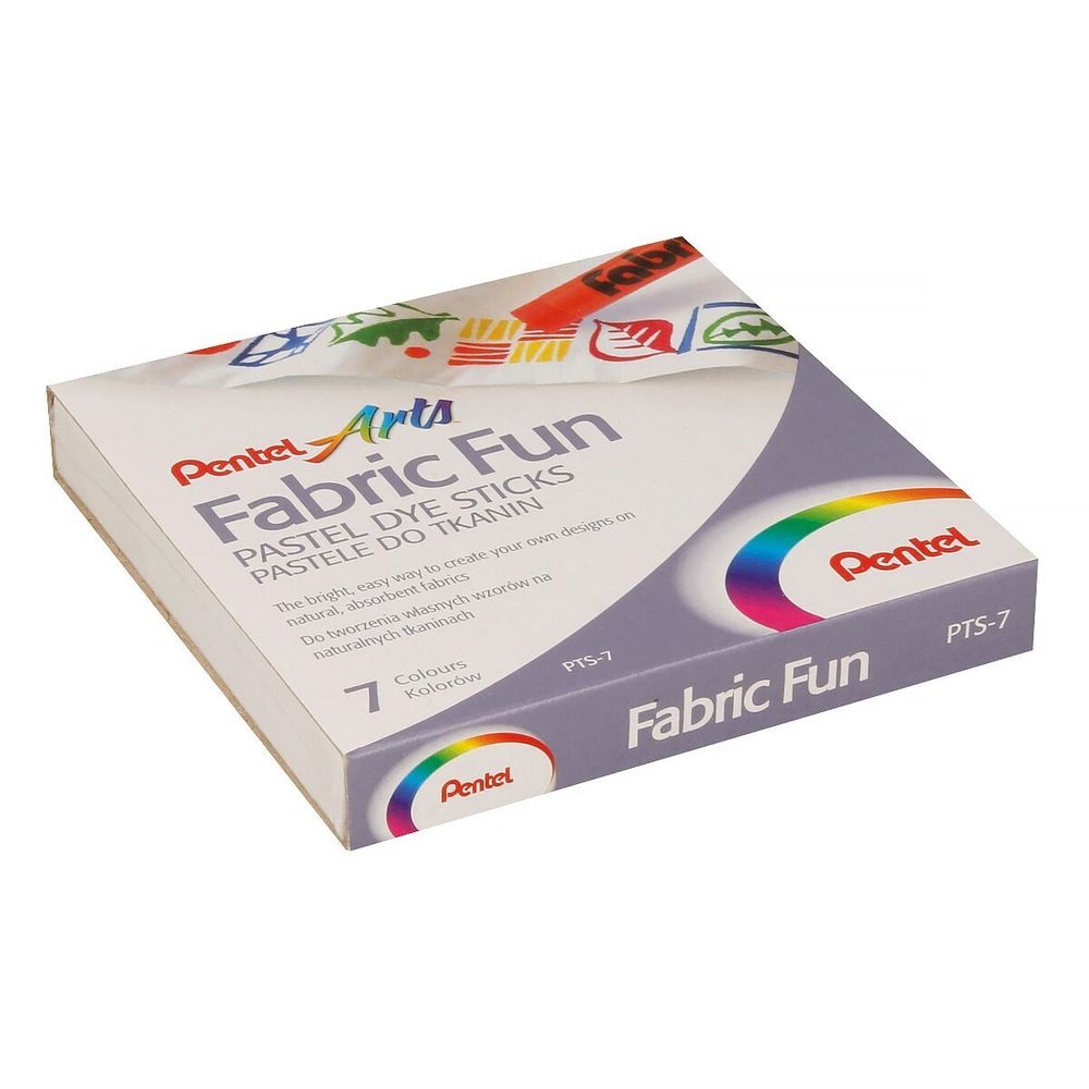 Пастель для ткани PENTEL "Fabric Fun", 7 цветов, картонная упаковка, PTS-7