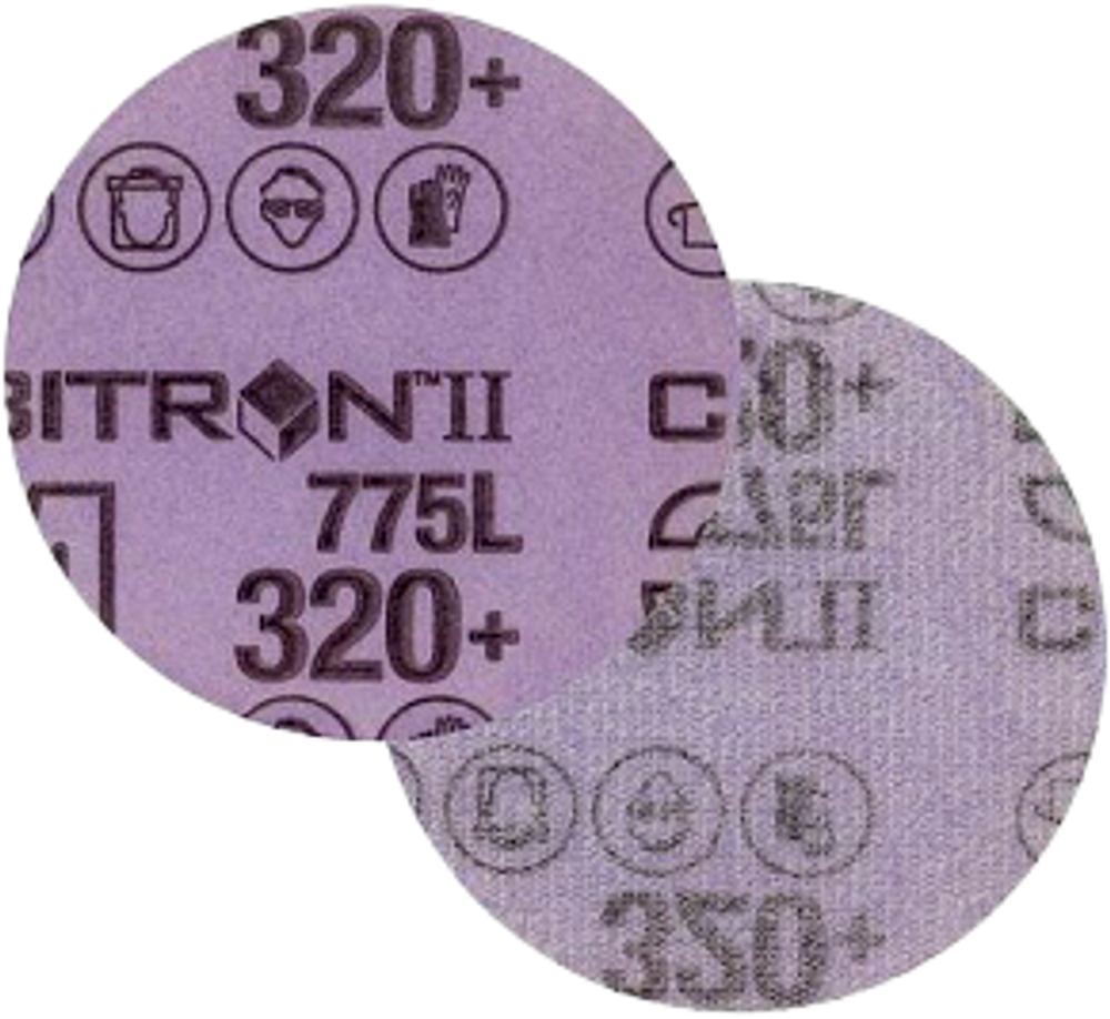 3M™ Cubitron™ II Hookit™ 775L Шлифовальный Круг, 320+, 127 мм, без отв., № 47080, 50 шт./уп.