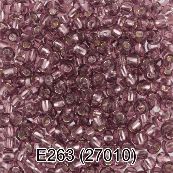 Бисер Gamma 10/0 (2.3 мм), 50 г (10х5 г), E263 св.сиреневый, 27010, круглый 5