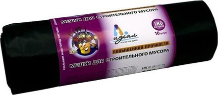 Мешки мусорные в рулонах 180л 88х110см 70мкм Стройка (10/100шт)