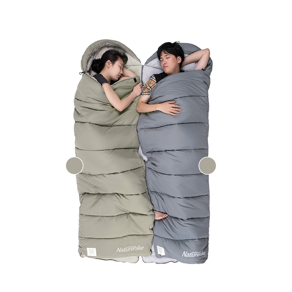 Спальный мешок Naturehike NH20MSD02 M300 ультралёгкий хлопковый с капюшоном весна осень, артикул NH20MSD02, цвет Зеленый