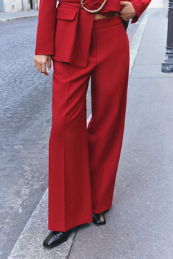 ZARA ШИРОКИЕ БРЮКИ, КРАСНЫЙ