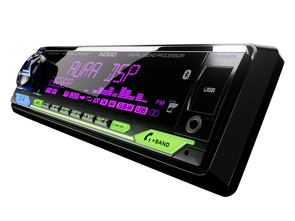 Автомагнитола 1DIN, USB/BT, Aura INDIGO-879DSP MkII HI POWER