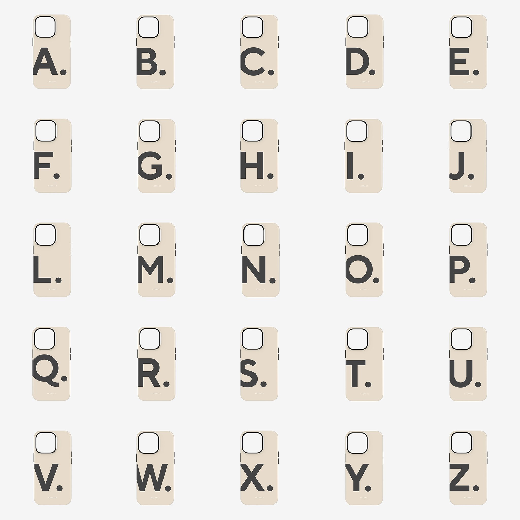 Чехол LETTERS для iPhone | Графитовый