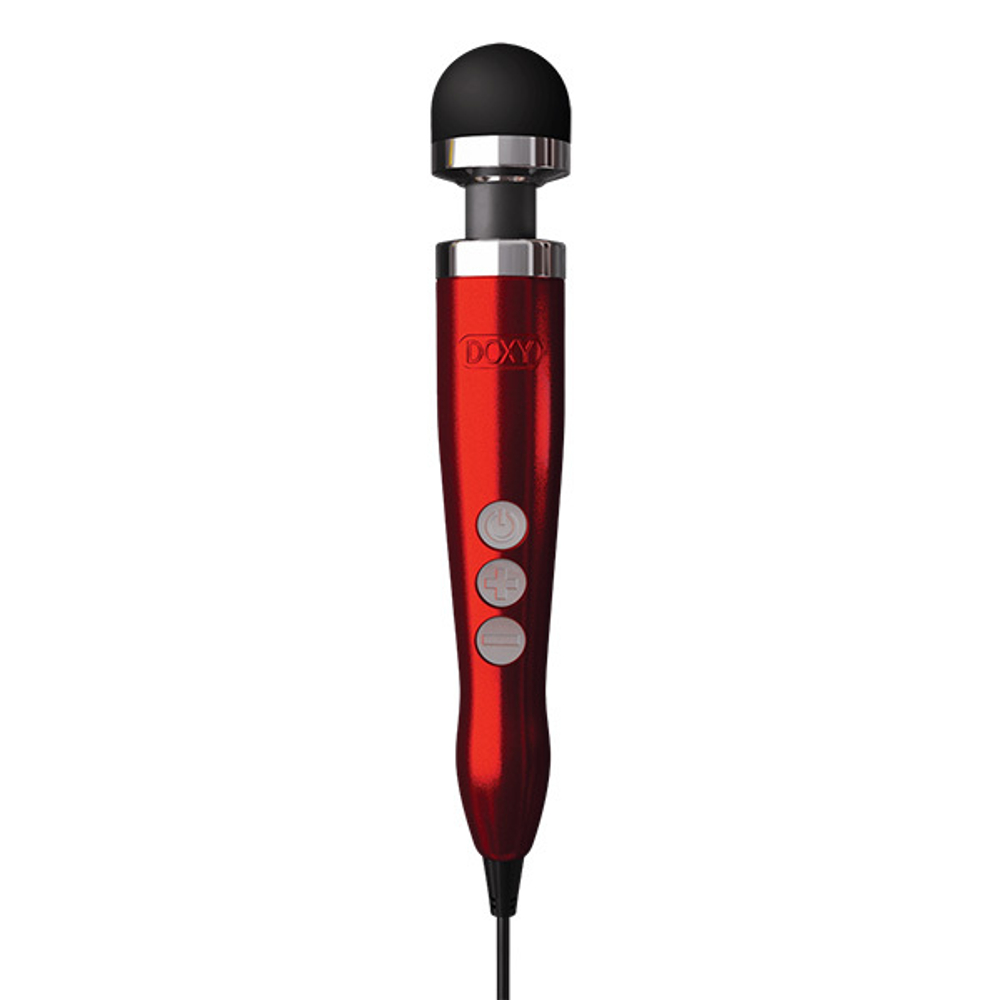 Красный вибратор-вонд 28см Doxy Die Cast 3 Extra Powerful Massage Wand Vibrator Candy Red