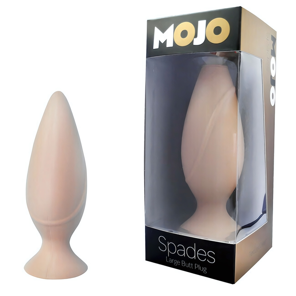 Эргономичная анальная пробка на присоске Mojo Spades Small (Цвет: телесный)
