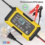 Устройство зарядное для аккумулятора (Pb / AGM / LiFePo4)12V 8A RJTianye желтое