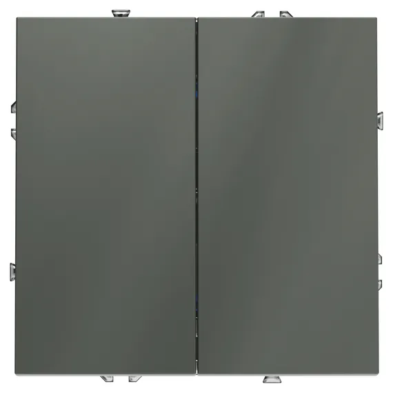 Выключатель двухклавишный Voltum S70 Титан VLS020106