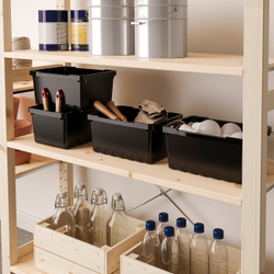 IKEA UPPSNOFSAD  (ИКЕА УППСНОФСАД)  -  Контейнер - чёрный 25x17x12 см/3.5 л