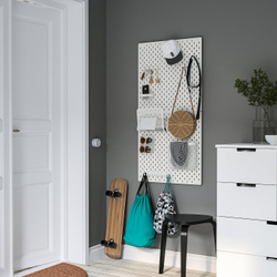 IKEA SKÅDIS  (ИКЕА СКОДИС)  -  Панель перфорированная - белый 56x56 см