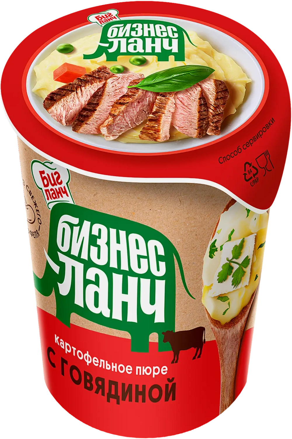 Пюре Бизнес ланч картофельное с говядиной 40г