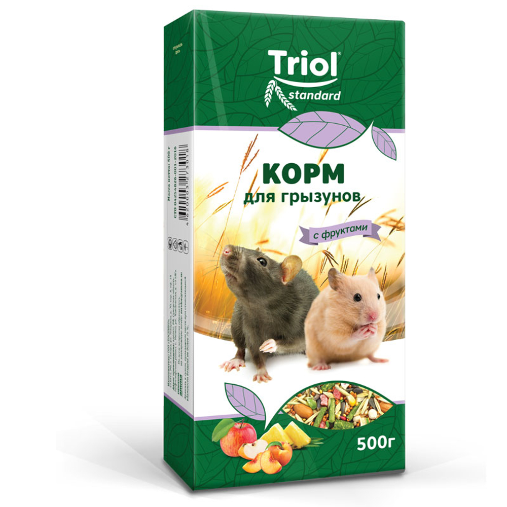 Тriol Standard корм с фруктами для грызунов 500 г