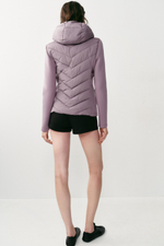 КОМБИНИРОВАННЫЙ ПУХОВИК С КАПЮШОНОМ — ZARA