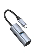 USB-C HUB Gurdini Mini 3 in 1 JT-424 (USB3.0/PD100W/HDMI 4K) Gray
