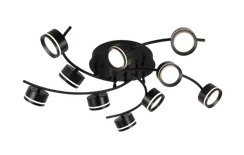 Люстра потолочная Rilon 9494/10 BLACK, 10×15 Вт, чёрная