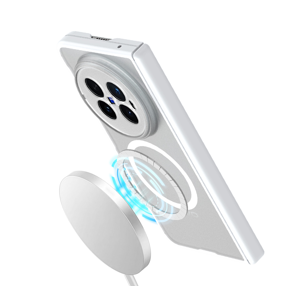 Усиленный чехол с белыми рамками и с MagSafe для vivo X Fold 6, серия Expn Series Magnetic от Dux Ducis