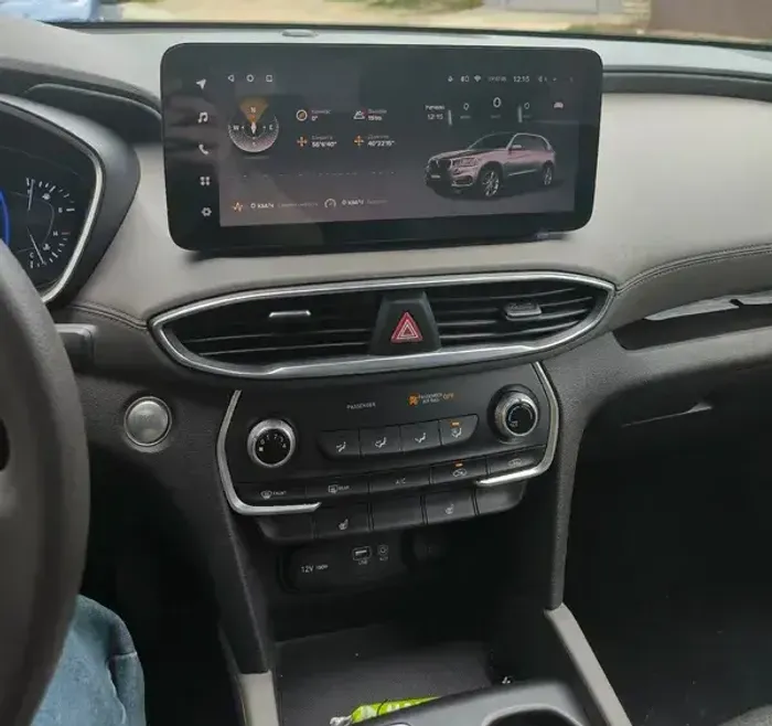 Магнитола для Hyundai Santa Fe 2020+ (рамка под 10") - Teyes LUX ONE 360 монитор 12.3" 2K QLED на Android 10, Быстрая, CarPlay, 4G SIM-слот, 4 камеры в комплекте