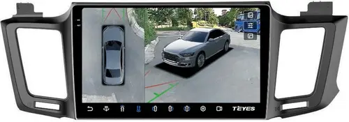 Магнитола для Toyota RAV4 XA40 2012-2019 - Teyes CC3-2K-360 на Android 10, Быстрая, 2K QLED, CarPlay, 4G SIM-слот, 4 камеры в комплекте