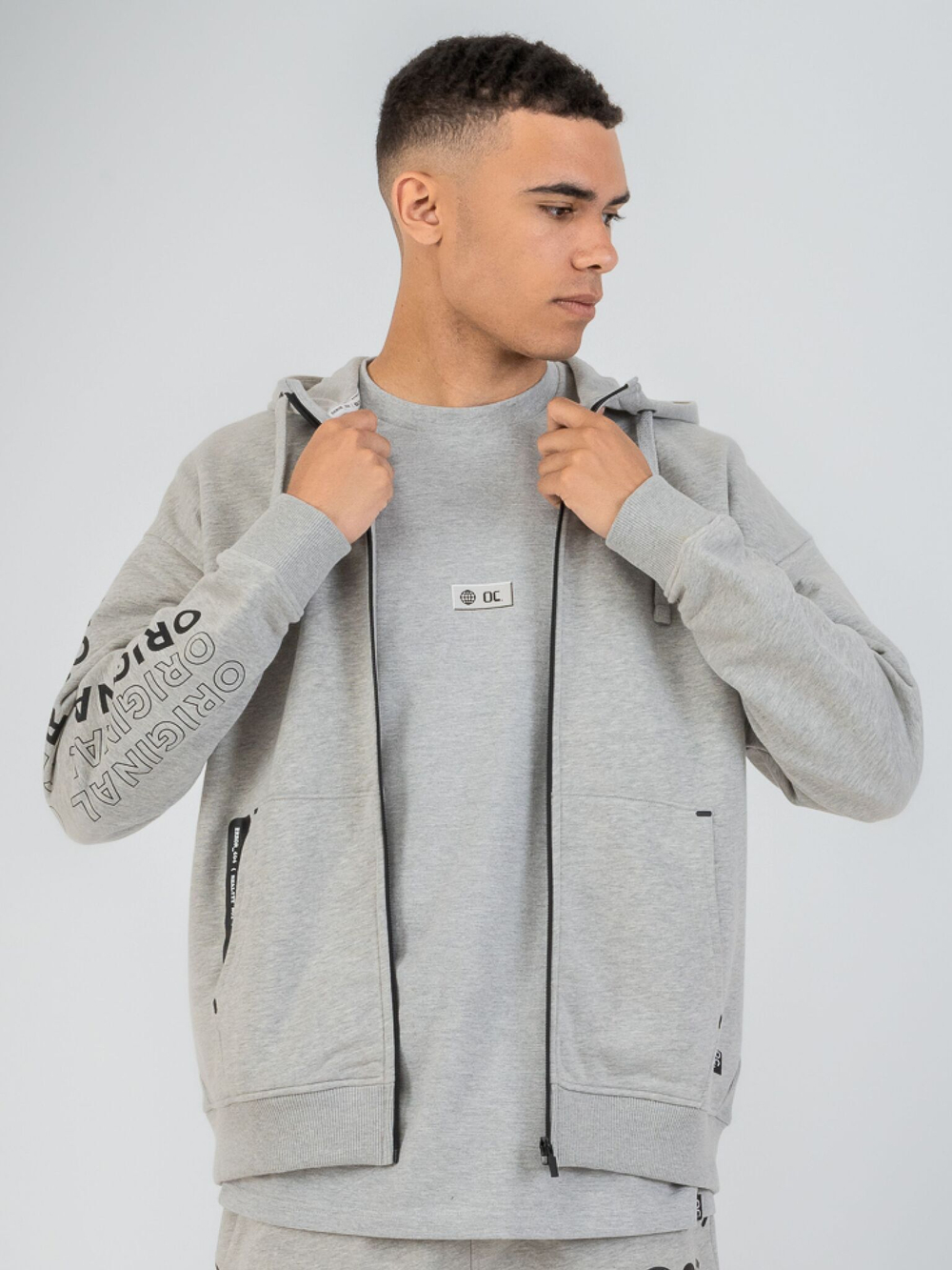 Толстовка мужская ORIGINAL CREATOR ERROR_404 ZIP HOODIE, Серый