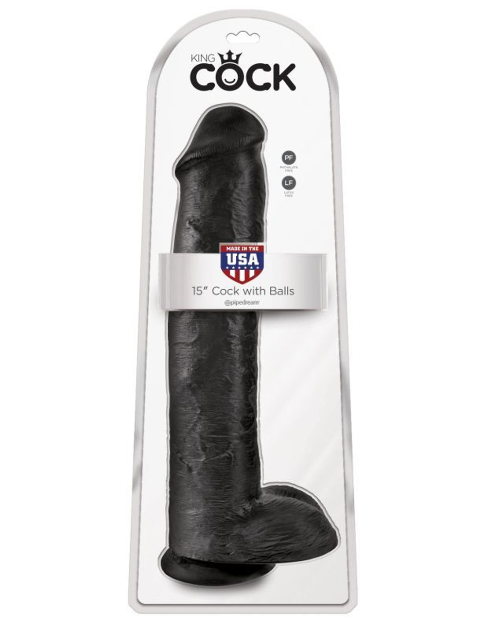 Фаллоимитатор-гигант черный King Cock 15 Cock with Balls