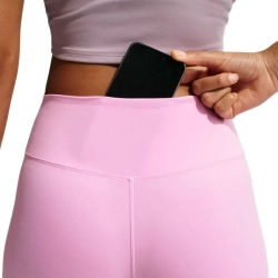 Женские леггинсы Nike One Seamless Front High Waisted Full Length - pink rise/white