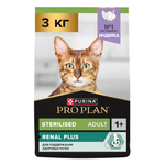 Сухой корм PRO PLAN RENAL PLUS для взрослых стерилизованных кошек с высоким содержанием индейки 3 кг