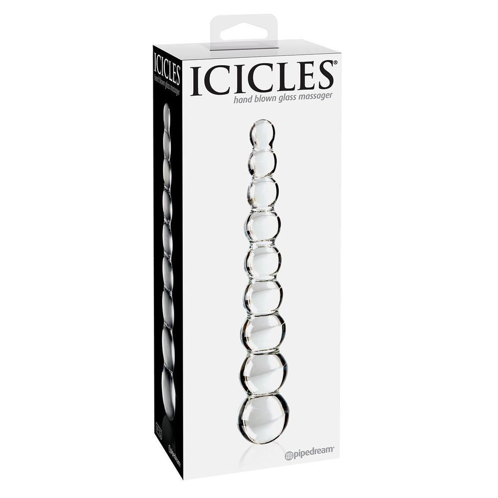 Стеклянная анальная елочка Icicles No.2 - 21,6 см. (Цвет: прозрачный)