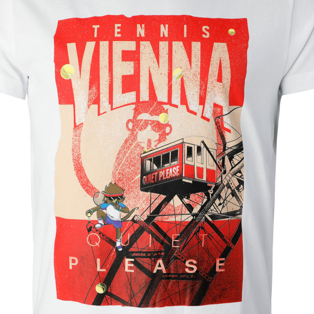 Мужское теннисное поло Quiet Please Vienna Men - White, Multicoloured