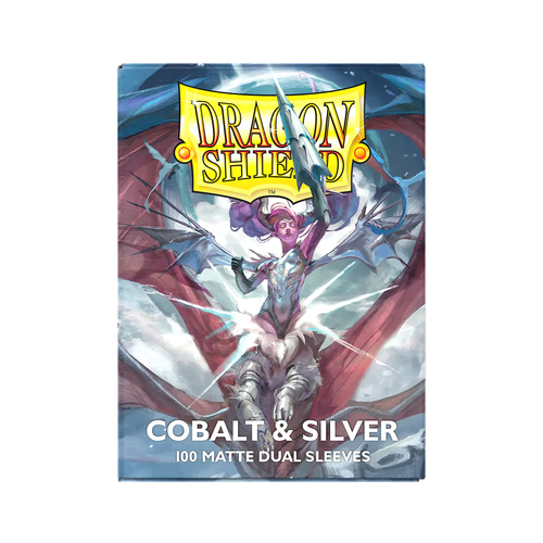Dragon Shield - Dual Matte Cobalt & Silver протекторы 100 штук