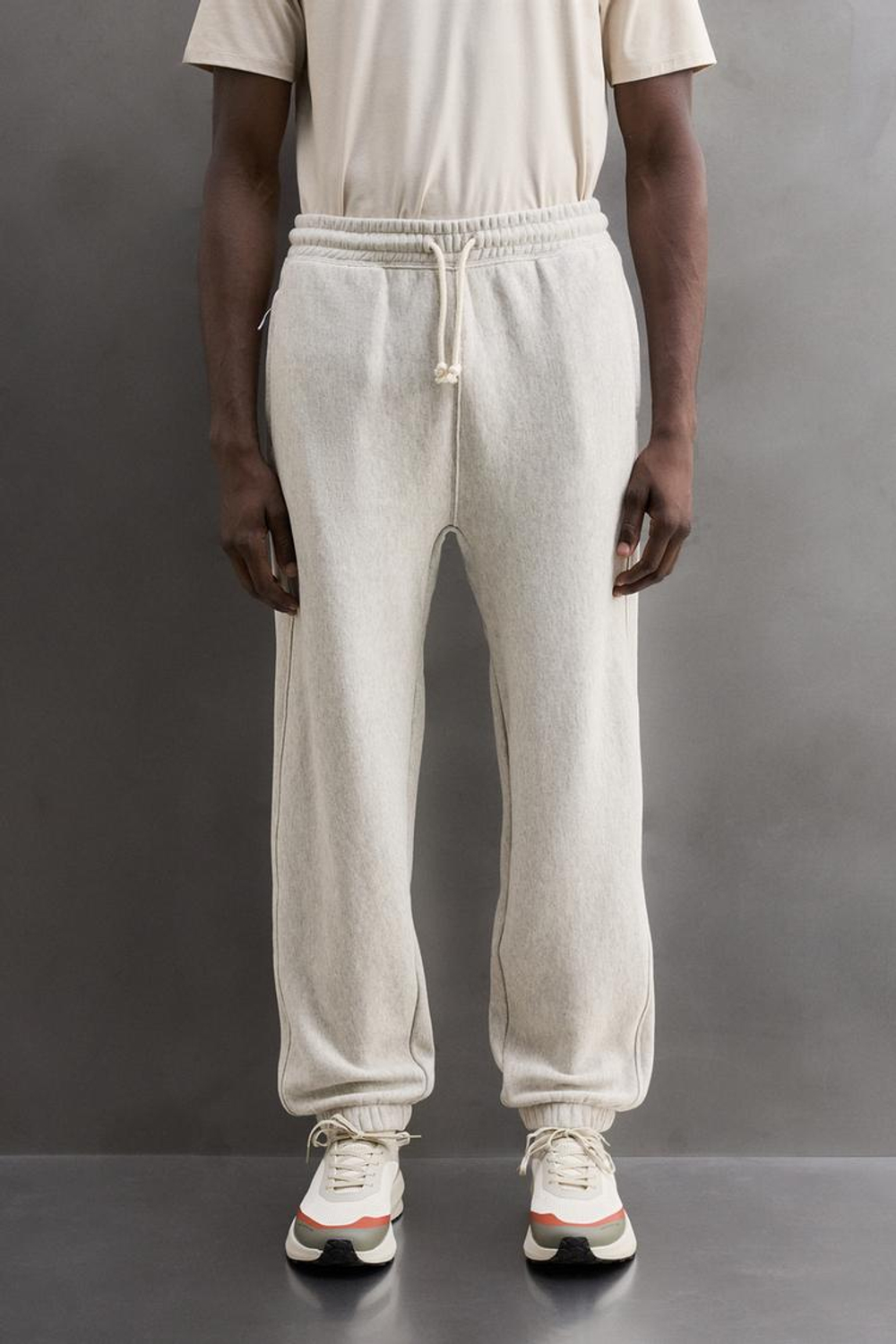 ZARA ДЖОГГЕРЫ RELAXED FIT, СЕРЫЙ МЕЛАНЖ