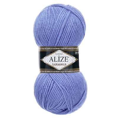 Пряжа Alize (Ализе) Lana Gold / уп.5 мот. по 100 г, 240м, 040 голубой A