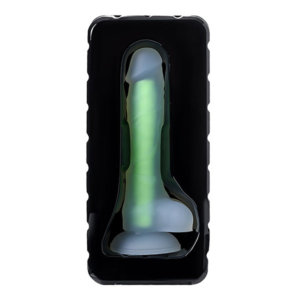 Прозрачно-зеленый светящийся в темноте фаллоимитатор 18см ToyFa Beyond Dick Glow 872011