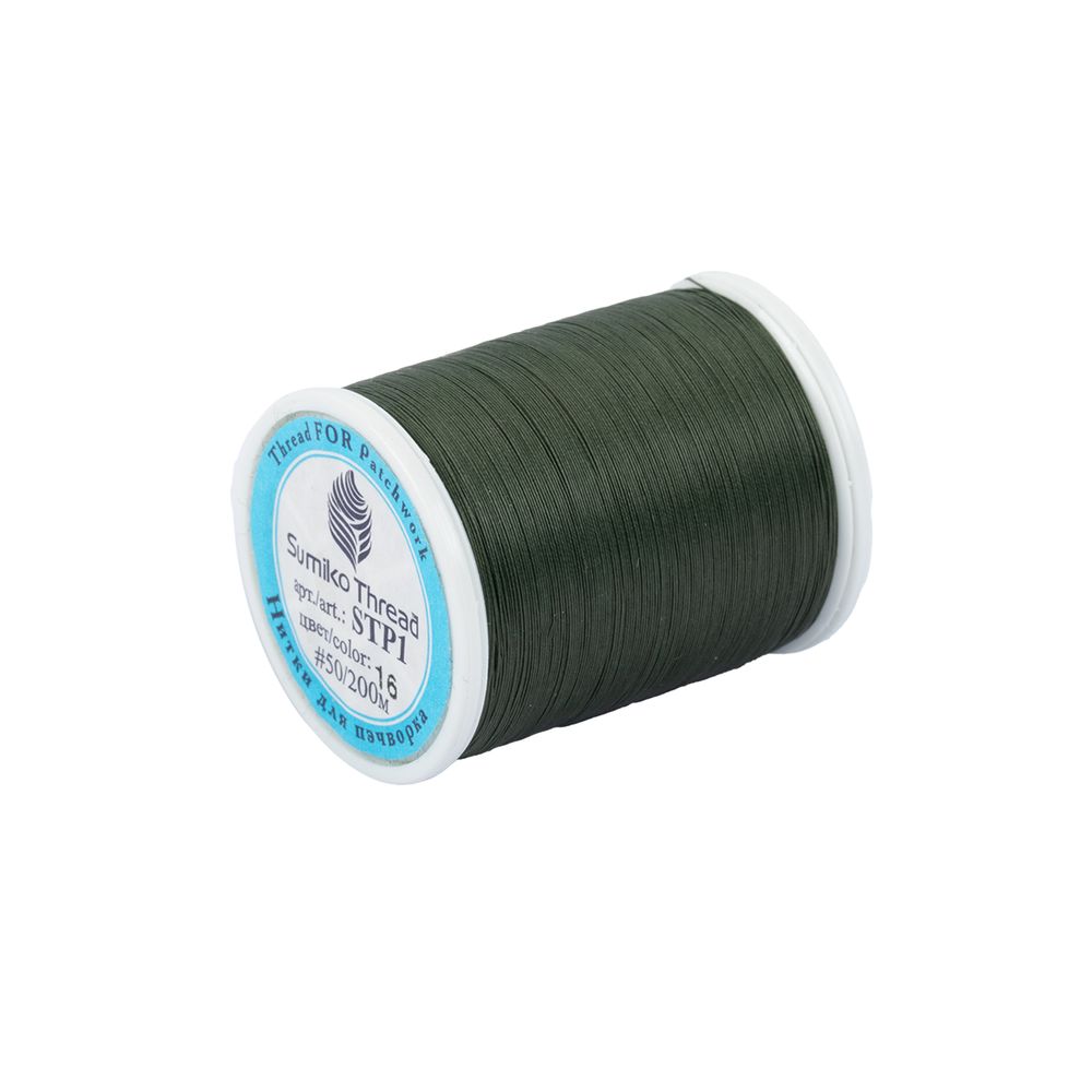 Нитки для пэчворка SumikoThread 200 м, (219 ярд), 16 хаки