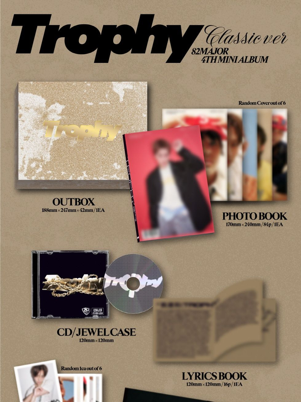 Альбом 82MAJOR - TROPHY 4th Mini Album CLASSIC Version