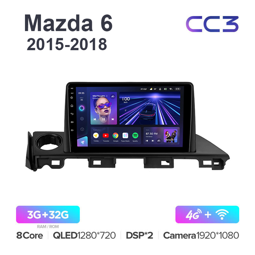 Teyes CC3 9"для Mazda 6 2015-2018