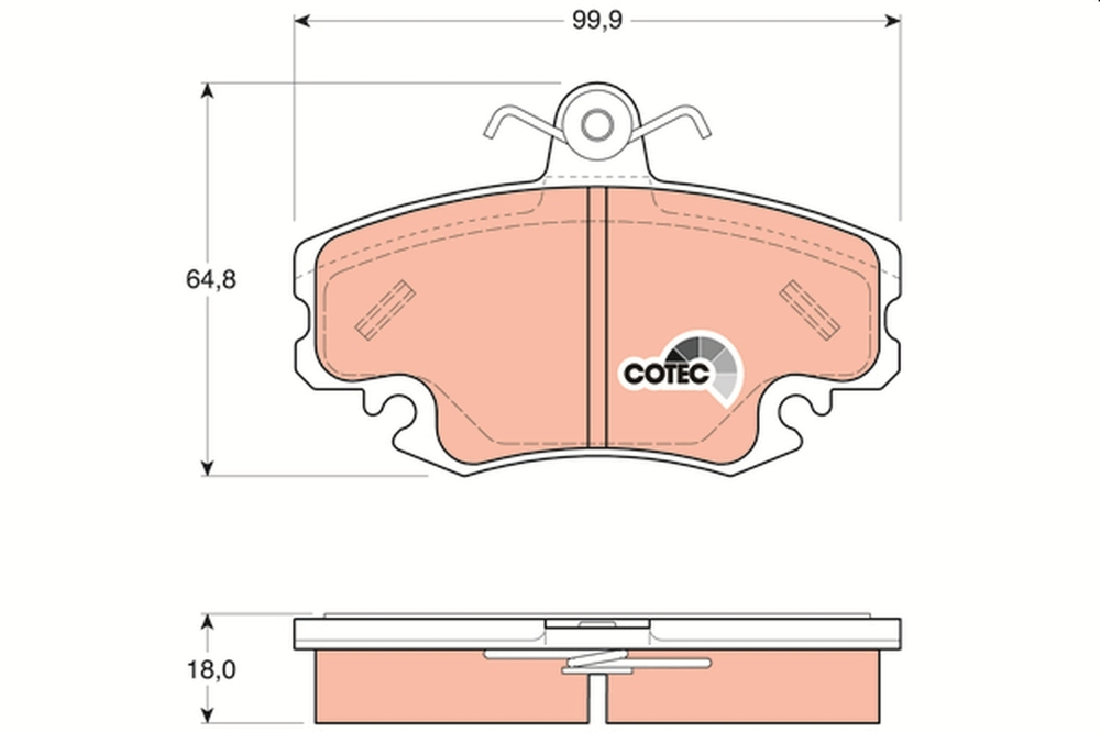 TRW - GDB1332-TRW - Brake Pad Set, disc brake