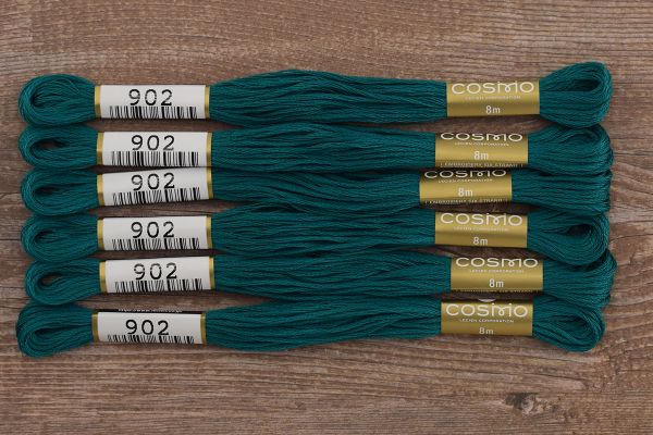 Мулине Lecien Cosmo, цв. 0902 / 6 мот. по 8 метров, в 6 сложений