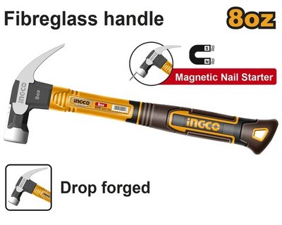 Молоток-гвоздодер 220 гр. SUPER INGCO HCH81008 INDUSTRIAL