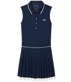 Теннисное платье Lacoste Ultra Dry Tennis Heritage - blue navy/white