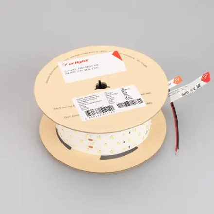 Лента RT 2-2500 24V White6000 5x2 (2835, 875 LED, LUX) (Arlight, 36 Вт/м, IP20)