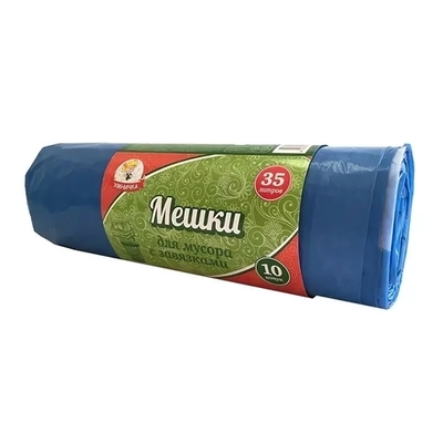 Мешок д/мусора Умничка с завяз. 35л*10шт. 30мкм