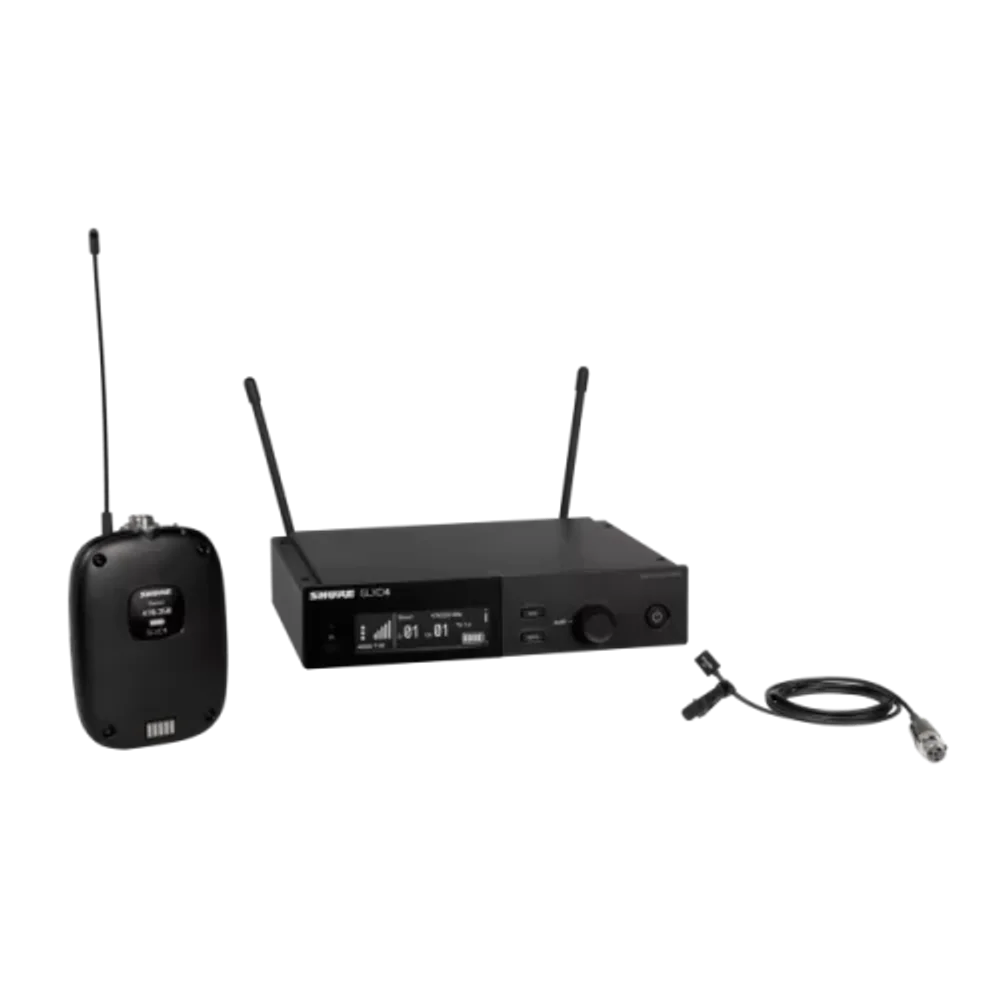 Shure SLXD14/93 — цифровая радиосистема с поясным передатчиком SLXD1 и петличным микрофоном WL93