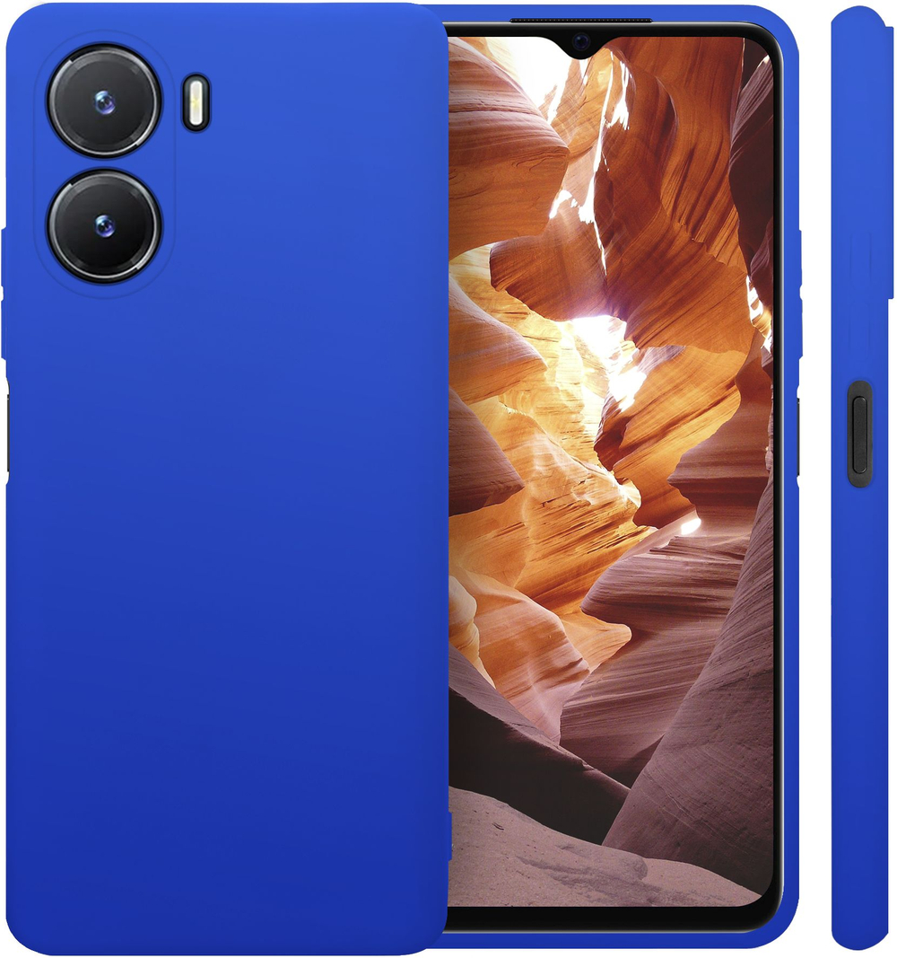 Мягкий Soft Touch чехол из силикона для VIVO Y35 5G с бархатной подкладкой