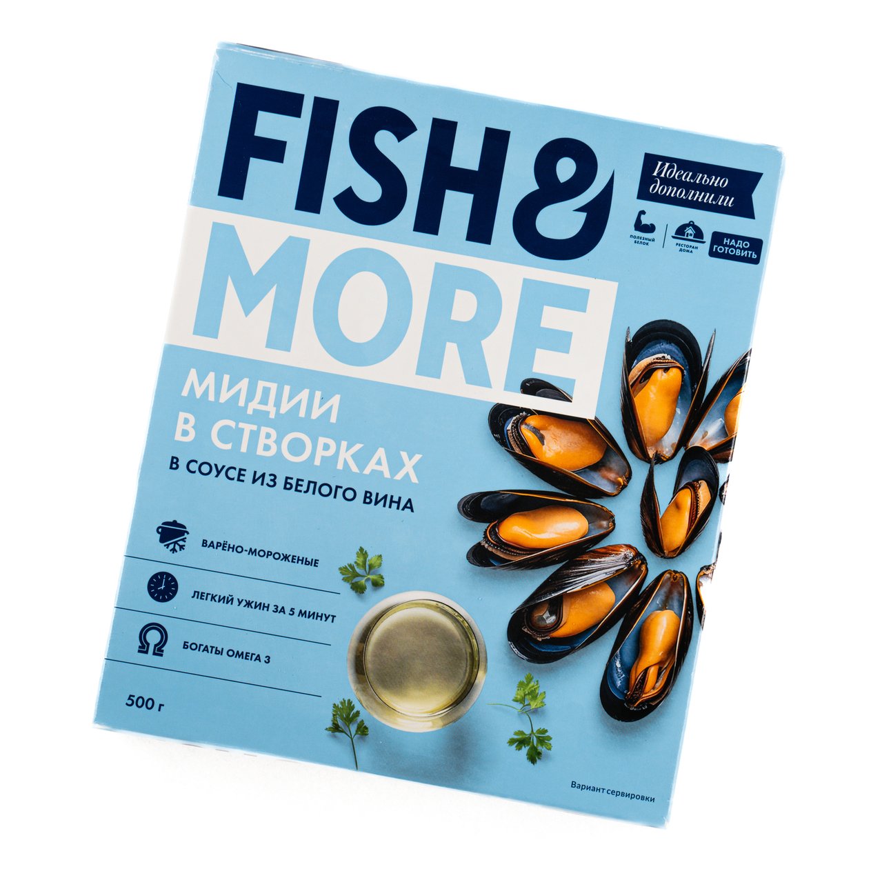 Мидии в соусе из белого вина Fish & More, 500 г
