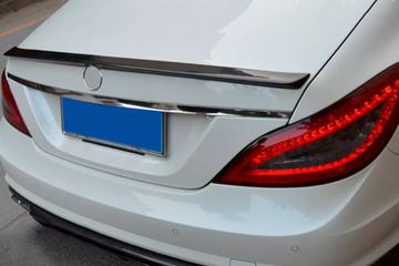 Лип спойлер V.1 глянцево - черный для Mercedes CLS C218 coupe 2010-2018